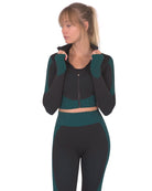 Trois Seamless Sports Jacket - Black with Blue-Everyone's Marketplace