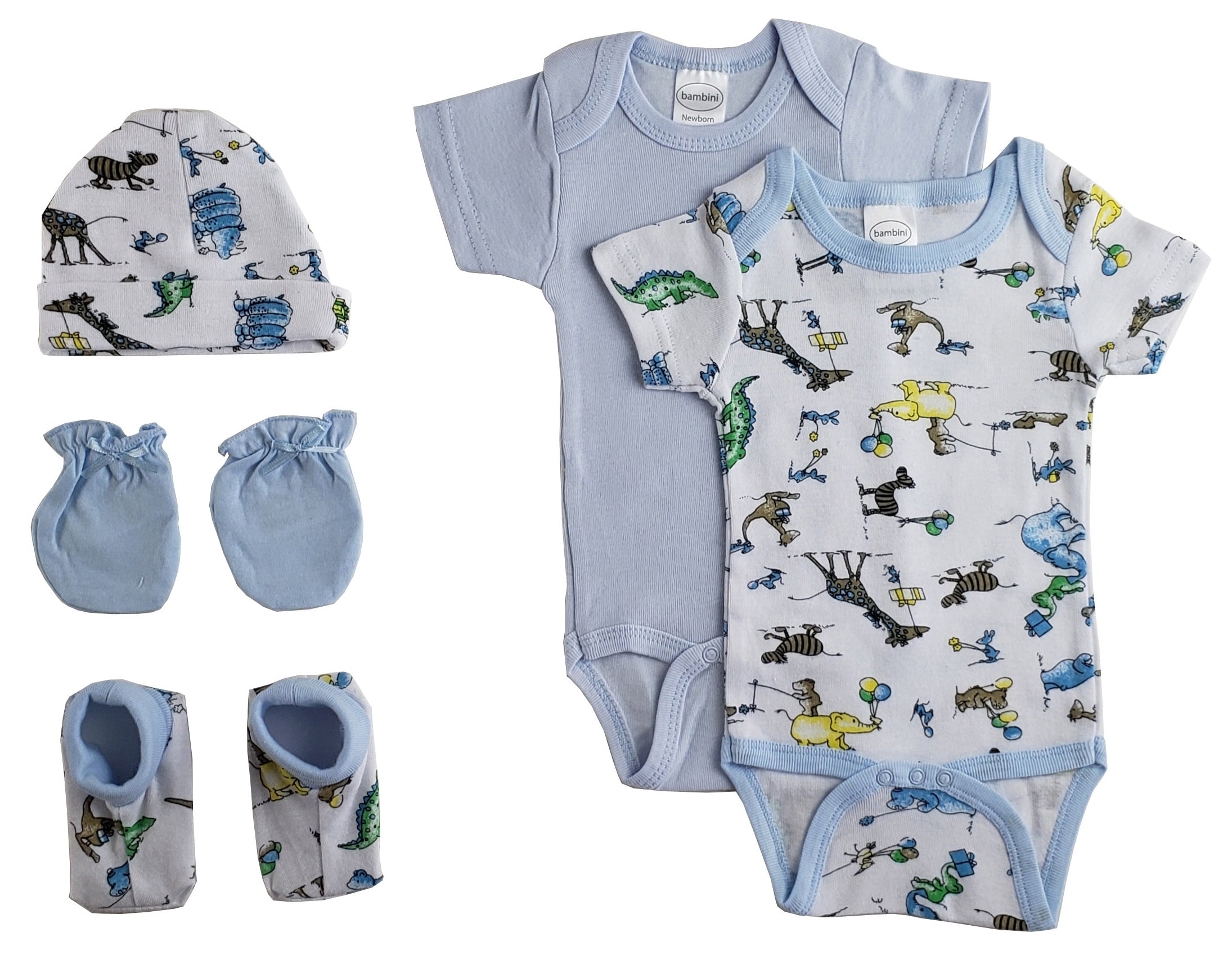 Newborn Baby Boys 5 Pc Layette Baby Shower Gift-Everyone's Marketplace
