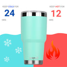 DRINCO® 30oz Insulated Tumbler Spill Proof Lid w/2 Straws (Teal)-Everyone's Marketplace