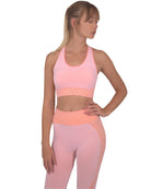 Trois Seamless Sports Bra - Pink-Everyone's Marketplace