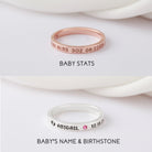 New Mom Ring, First Time Mother Gift, Baby Name Ring-Everyone's Marketplace