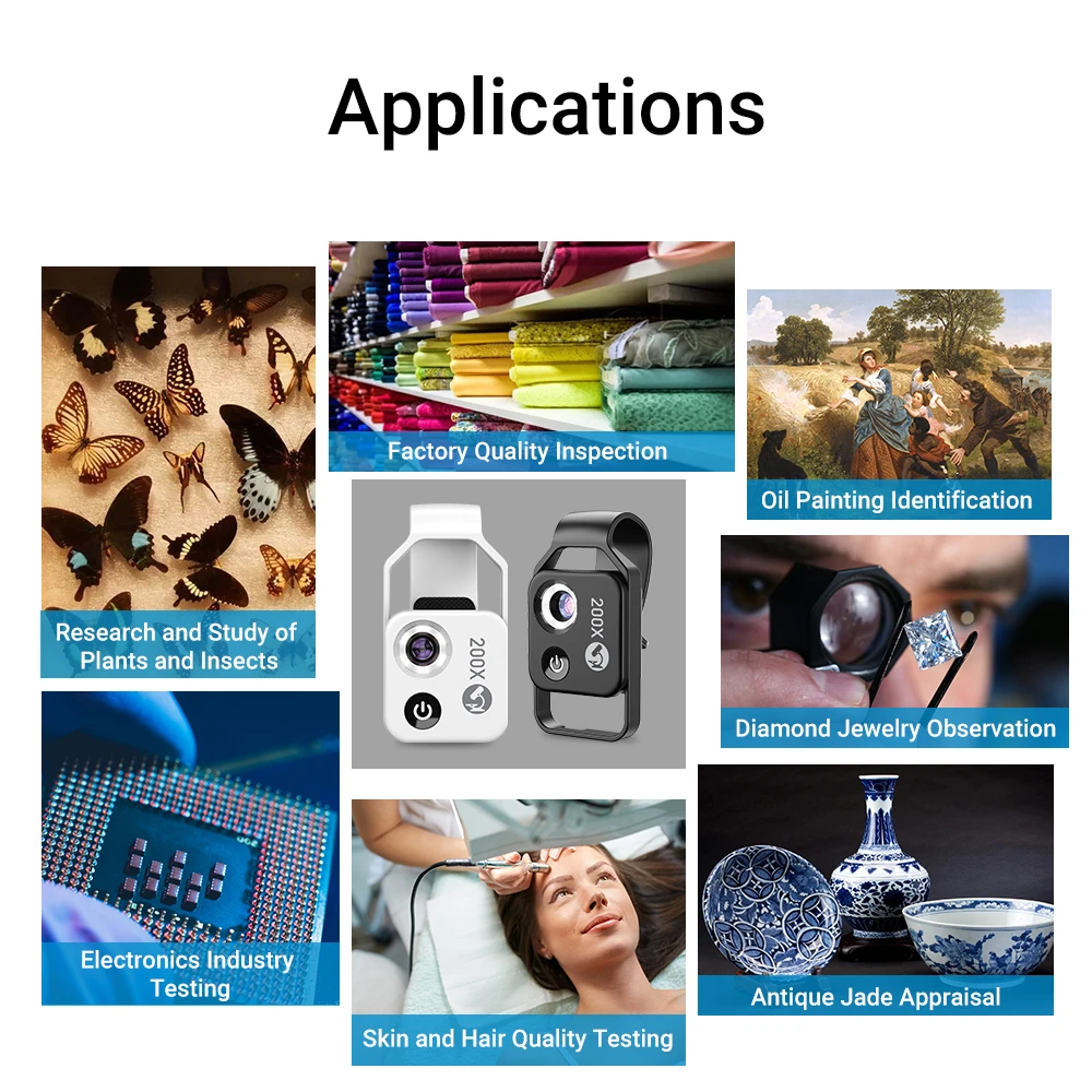 200X Digital Zoom Lens for Mobile Phone for iPhone Samsung smartphones-Everyone's Marketplace