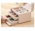 Jewelry Box Leather Earring Rings-Everyone's Marketplace