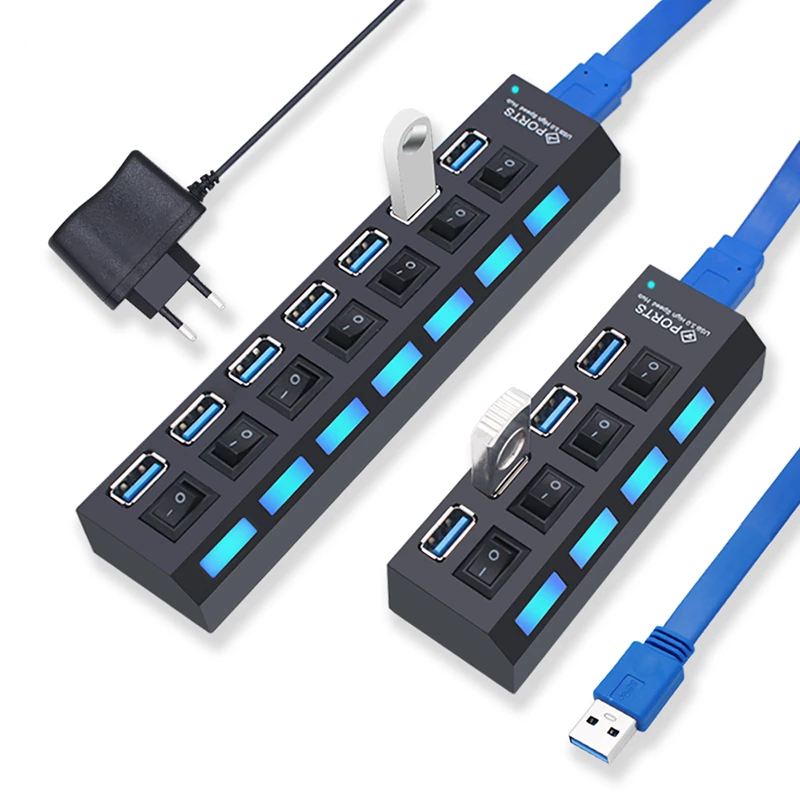 USB 3.0 Hub USB Hub 3.0 Multi USB Splitter 4/7 Port Multiple Expander-Everyone's Marketplace