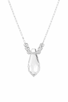 925 Sterling Silver Crystal Pendant Necklace Elegant Chain Necklace-Everyone's Marketplace