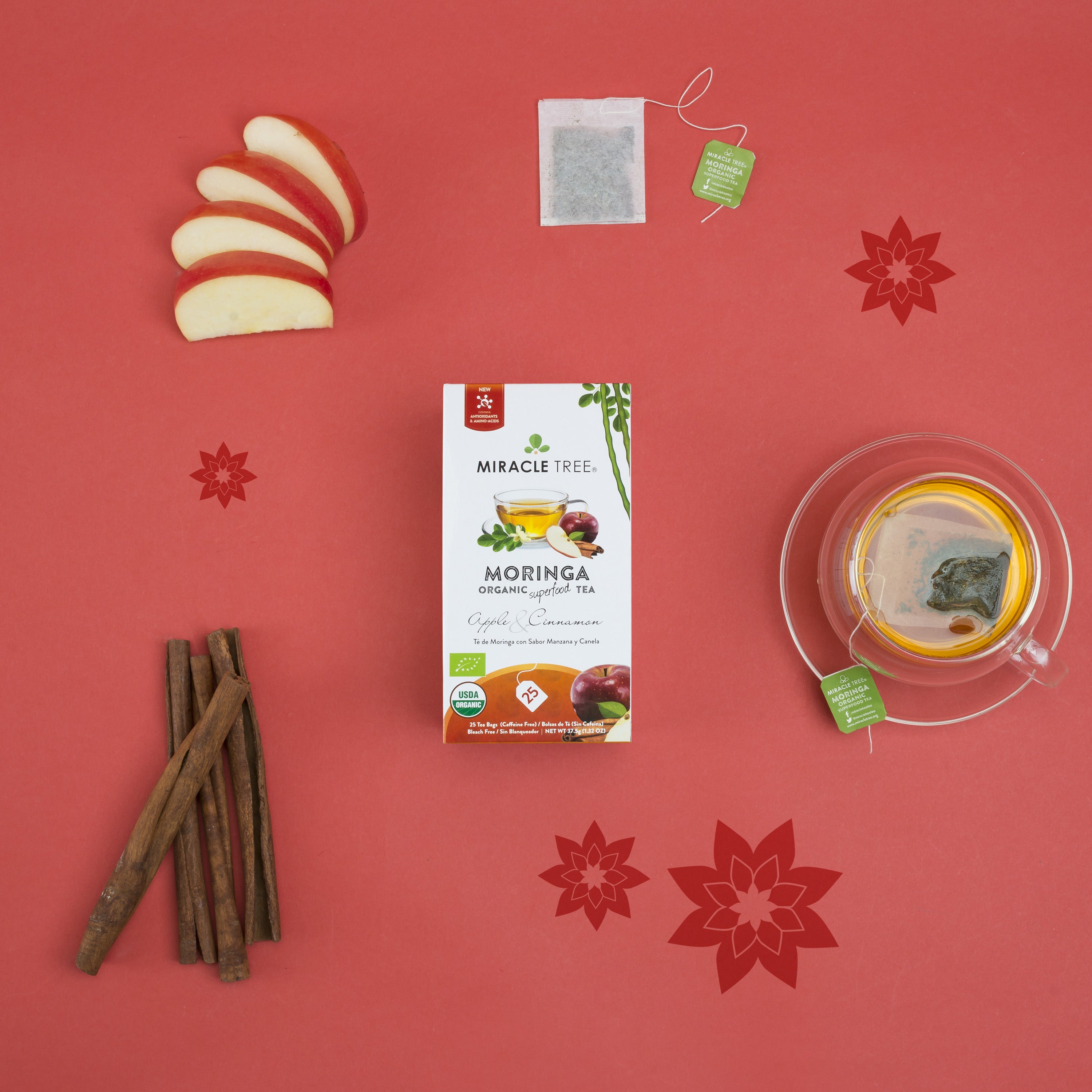 Miracle Tree's Organic Moringa Tea, Apple & Cinnamon-Everyone's Marketplace
