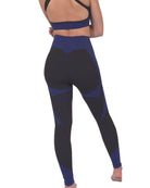 Trois Seamless Legging - Black with Navy-Everyone's Marketplace