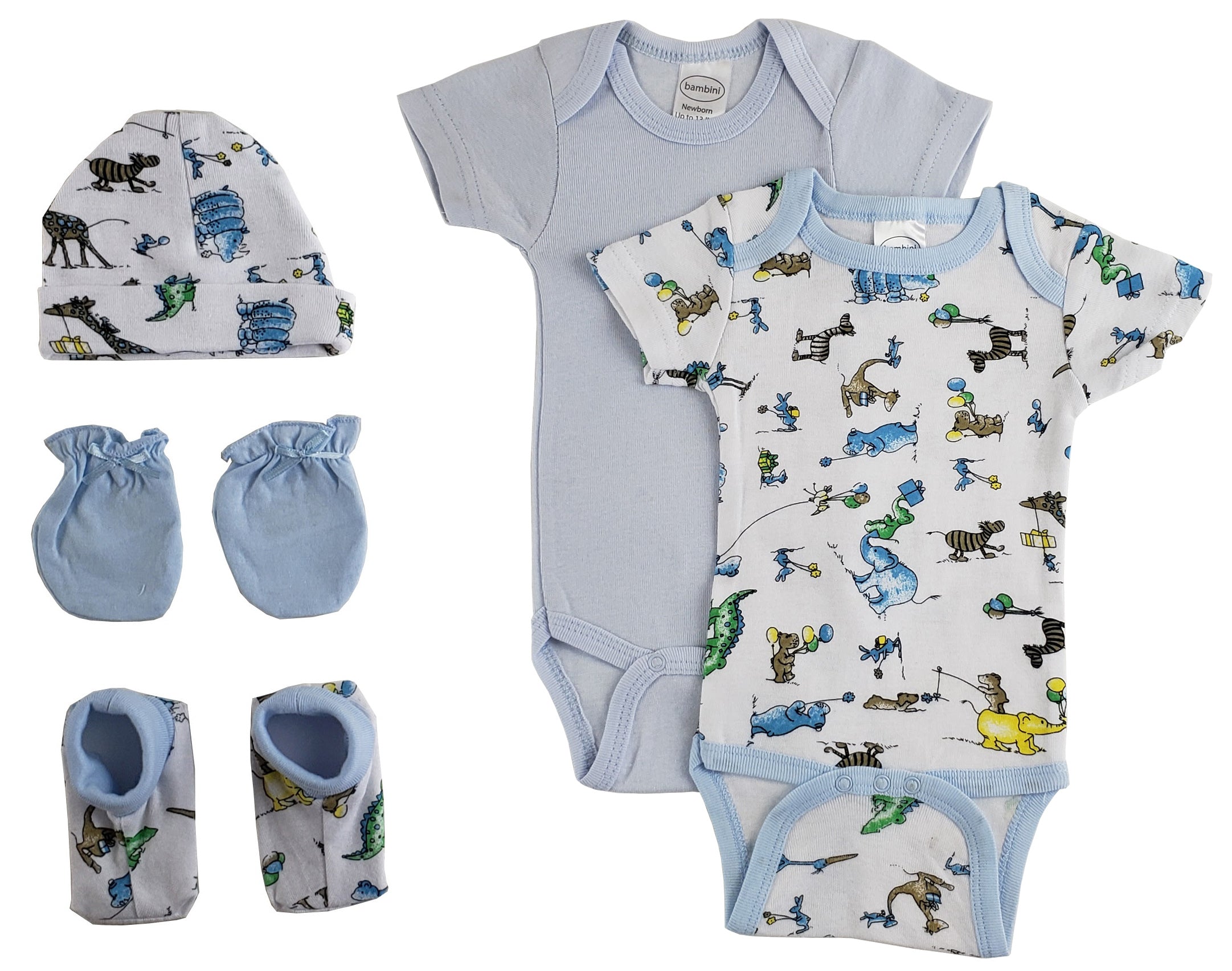 Newborn Baby Boys 5 Pc Layette Baby Shower Gift-Everyone's Marketplace