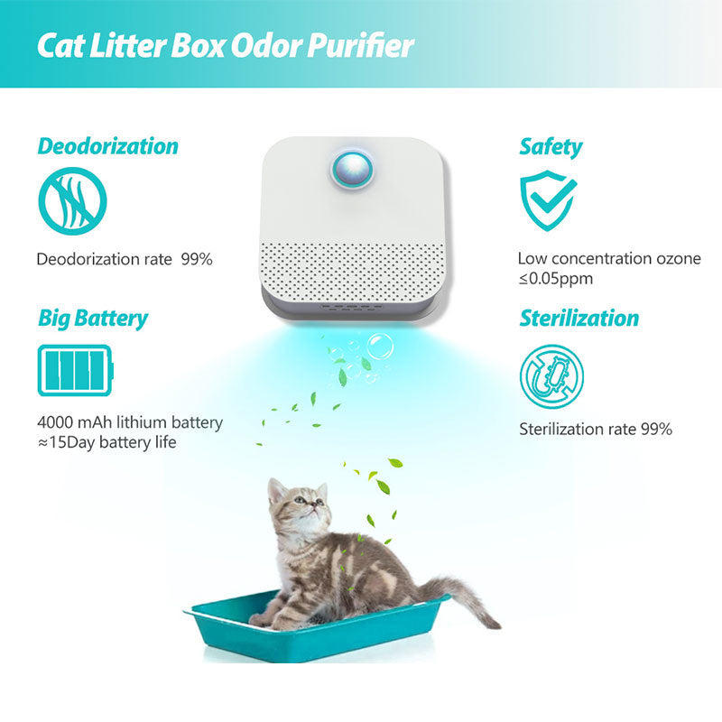 Smart Cat Odor Purifier for Cat Litter Box Deodorizer Dog Air Cleaner-Everyone's Marketplace