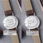 Handwriting Gifts for Groom, Engraved Watch for Men-Everyone's Marketplace