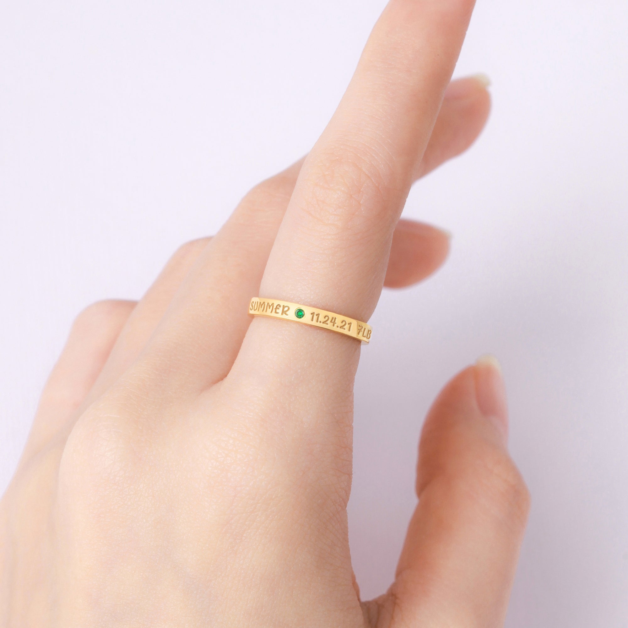 New Mom Ring, First Time Mother Gift, Baby Name Ring-Everyone's Marketplace