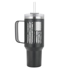 Drinco 40oz BugSur Tumbler with Handle (Black)-USA Flag-Everyone's Marketplace