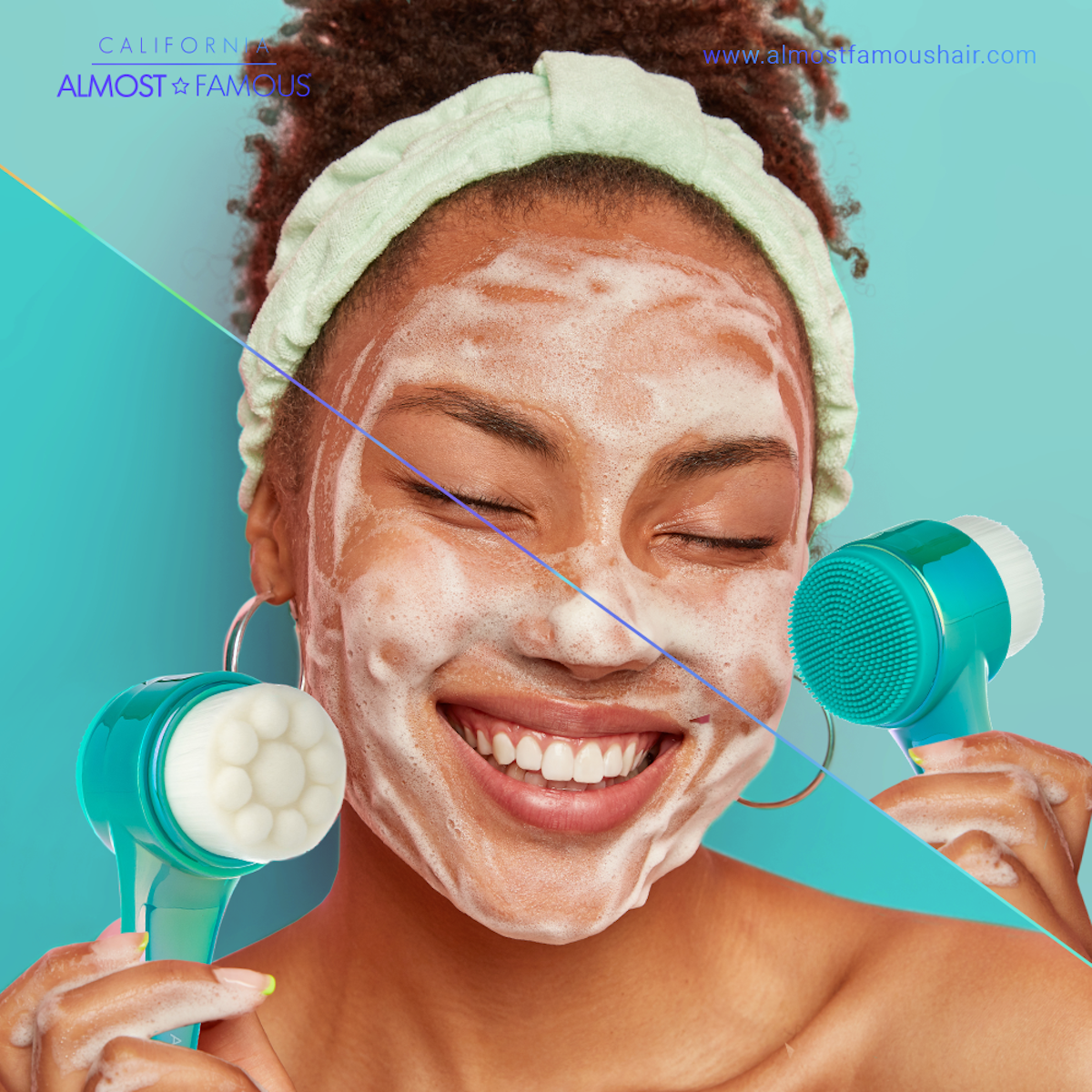 Almost Famous "Clean Freak" 2in1 Exfoliator Brush-Everyone's Marketplace