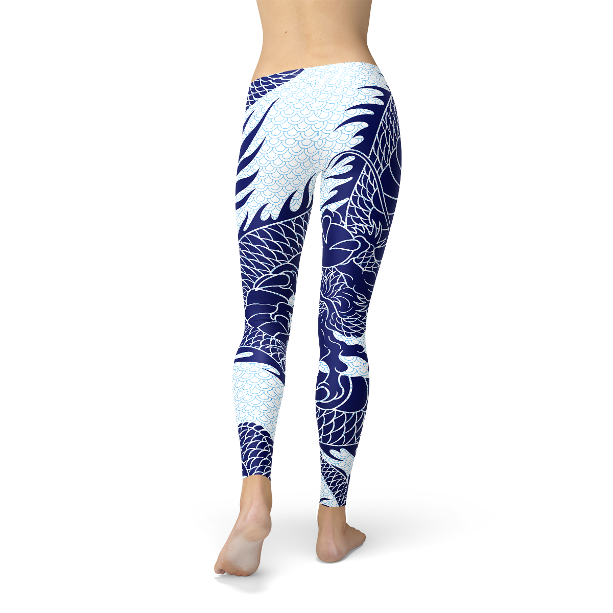 Womens Japanese Dragon Leggings-Everyone's Marketplace