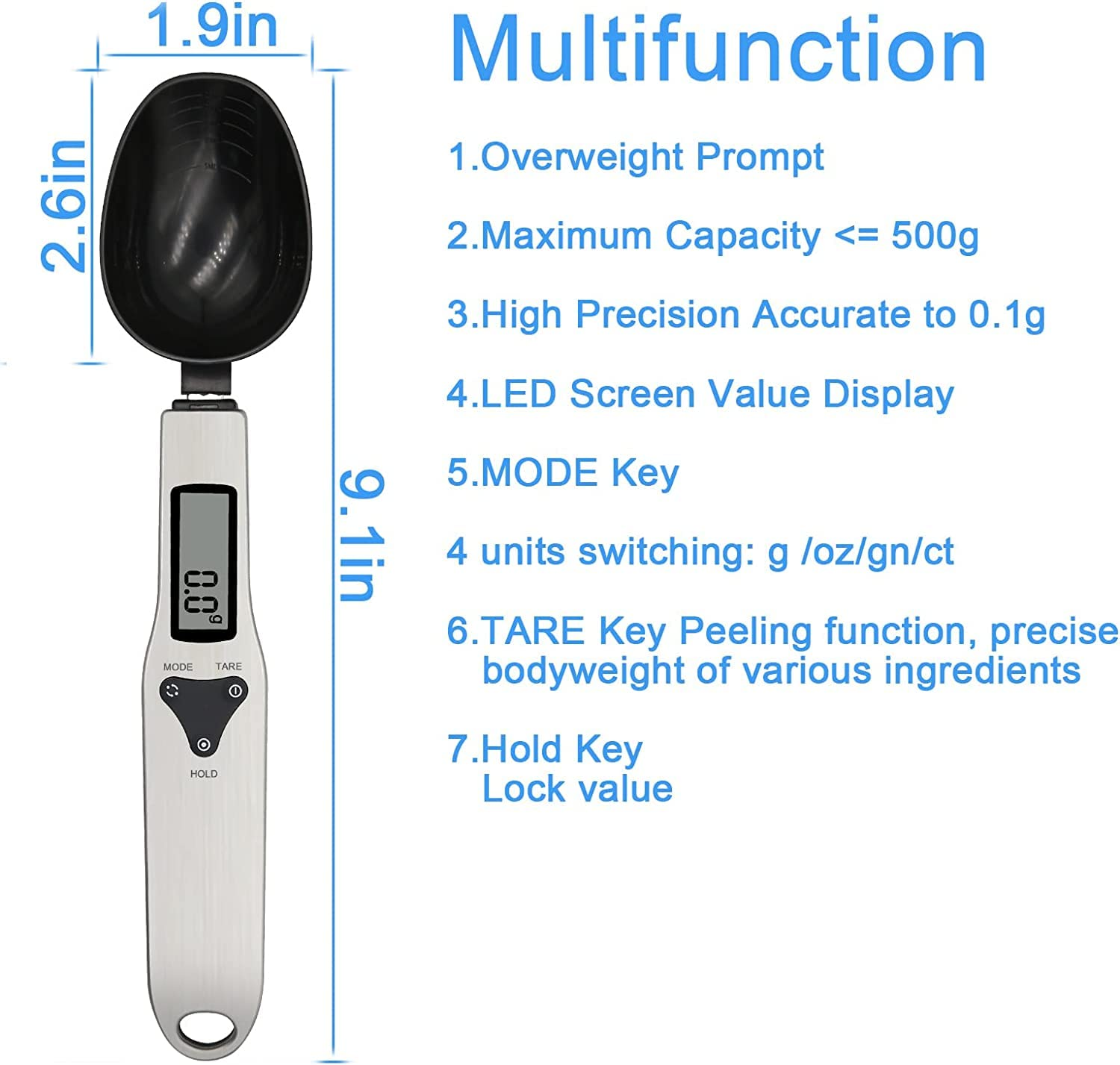 Kitchen Electronic Measuring Spoon Food Scale Digital Spoon Scale-Everyone's Marketplace