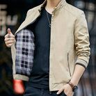 Mens Stand Collar Zipped Up Jacket-Everyone's Marketplace