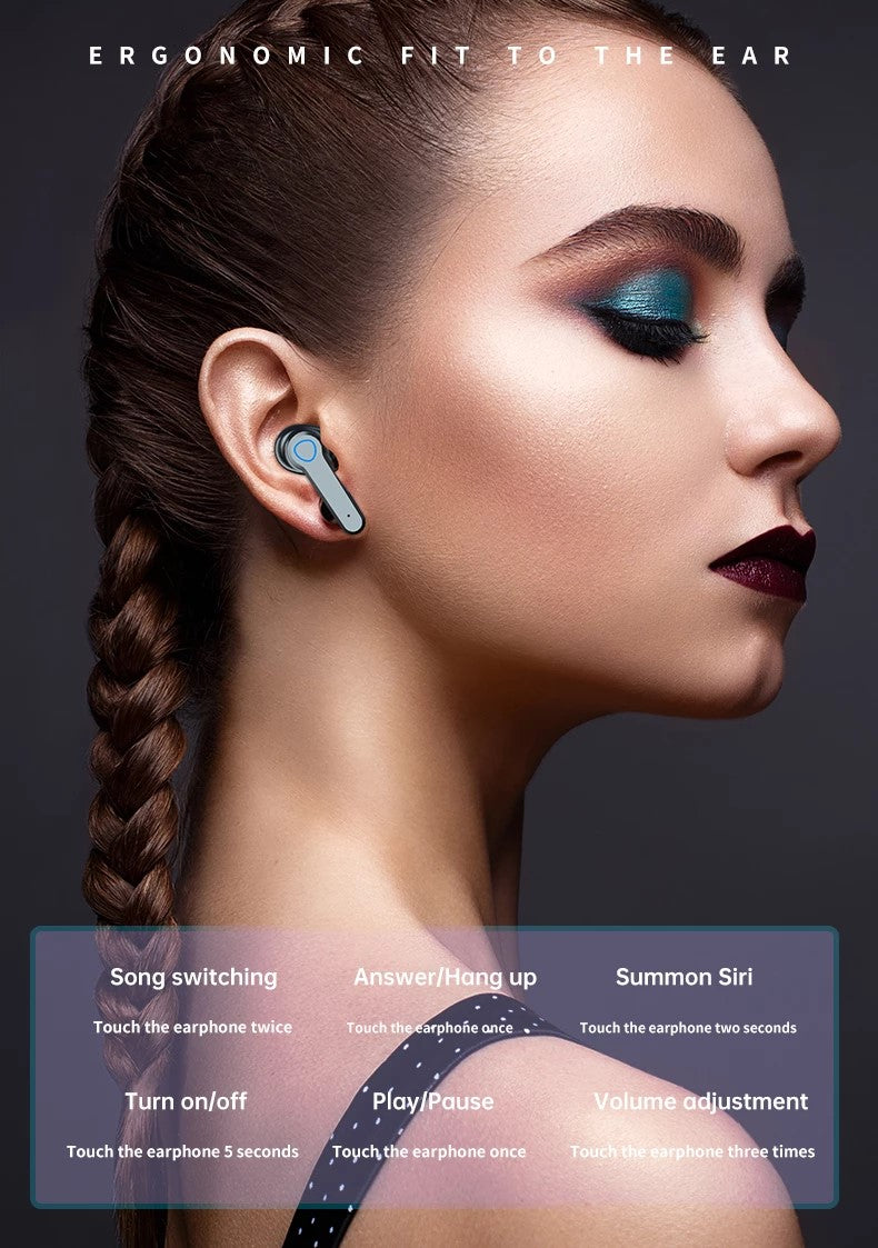 TWS Wireless Bluetooth 5.1 Earphones Touch Control Hands-free Earbud-Everyone's Marketplace