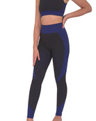 Trois Seamless Legging - Black with Navy-Everyone's Marketplace