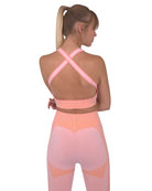 Trois Seamless Sports Bra - Pink-Everyone's Marketplace
