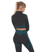 Trois Seamless Sports Jacket - Black with Blue-Everyone's Marketplace