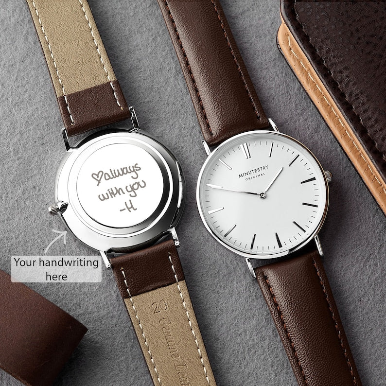 Handwriting Gifts for Groom, Engraved Watch for Men-Everyone's Marketplace
