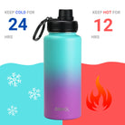 DRINCO® 32oz Stainless Steel Water Bottle - Ombre Fuchsia Teal-Everyone's Marketplace