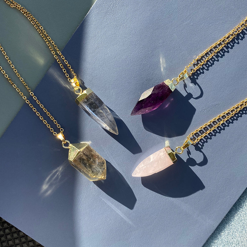 Glow Necklace - Crystal Quartz / Rose Quartz / Amethyst-Everyone's Marketplace