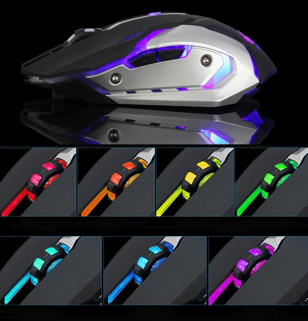 Ninja Dragon Stealth 7 Wireless Silent LED Gaming Mouse-Everyone's Marketplace