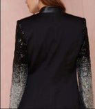 Womens Blazer with Sequins Sleeve-Everyone's Marketplace