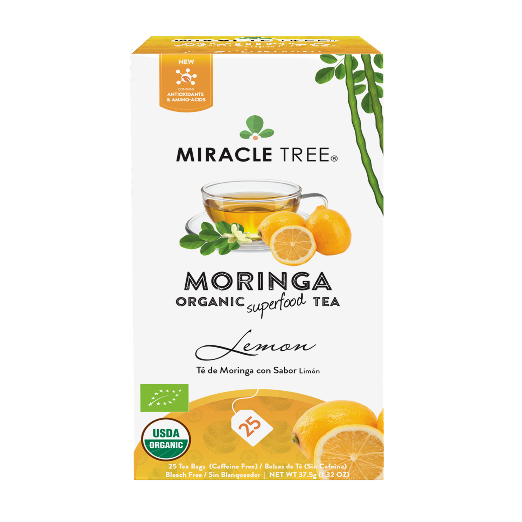 Miracle Tree's Organic Moringa Tea, Lemon-Everyone's Marketplace
