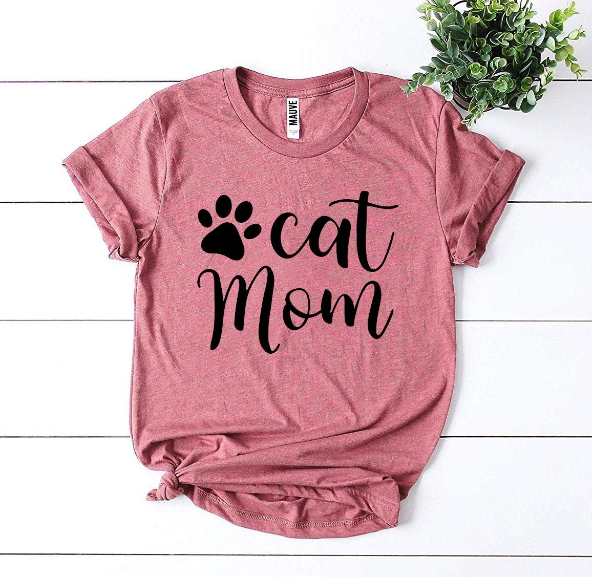 Cat Mom T-shirt-Everyone's Marketplace