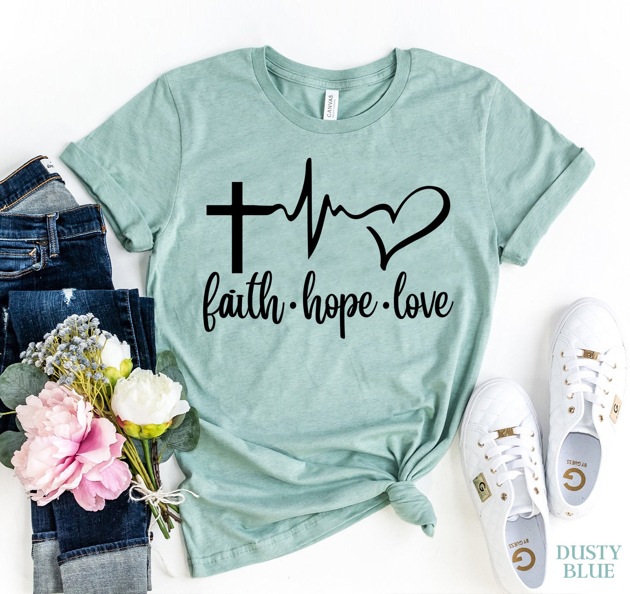 Faith Love Hope T-shirt-Everyone's Marketplace
