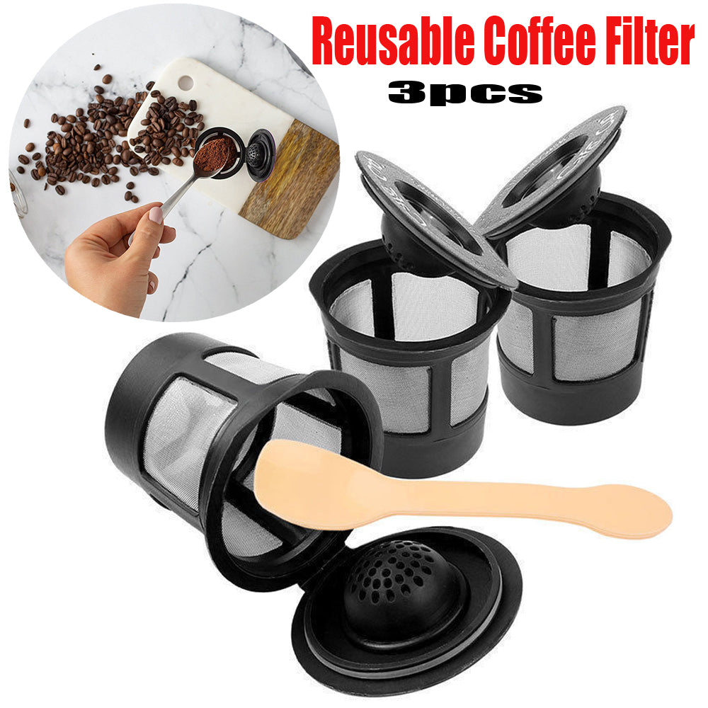3pcs Reusable Coffee Filter Pod with Spoon-Everyone's Marketplace