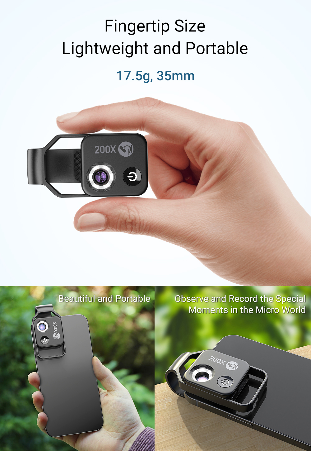 200X Digital Zoom Lens for Mobile Phone for iPhone Samsung smartphones-Everyone's Marketplace