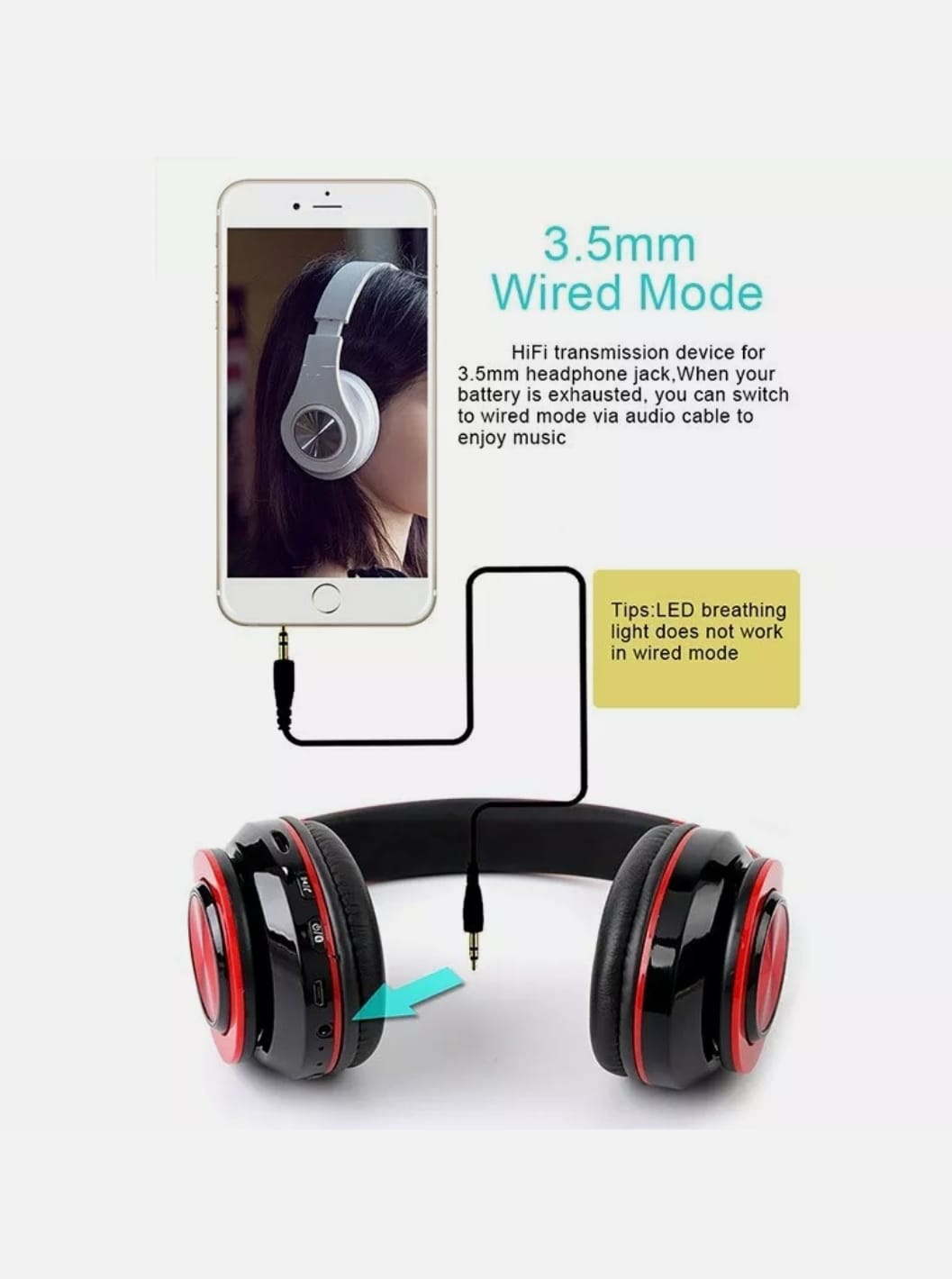 Ninja Dragon Z10 Color Changing Bluetooth Headphones-Everyone's Marketplace