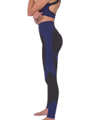 Trois Seamless Legging - Black with Navy-Everyone's Marketplace