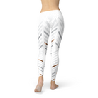 Womens White Stripes Leggings-Everyone's Marketplace