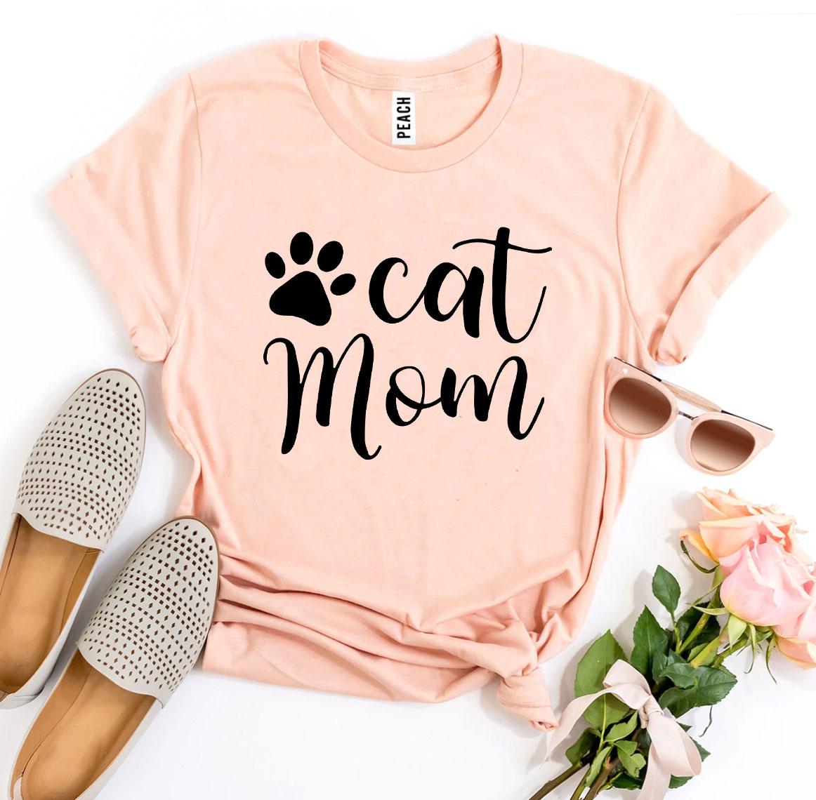 Cat Mom T-shirt-Everyone's Marketplace
