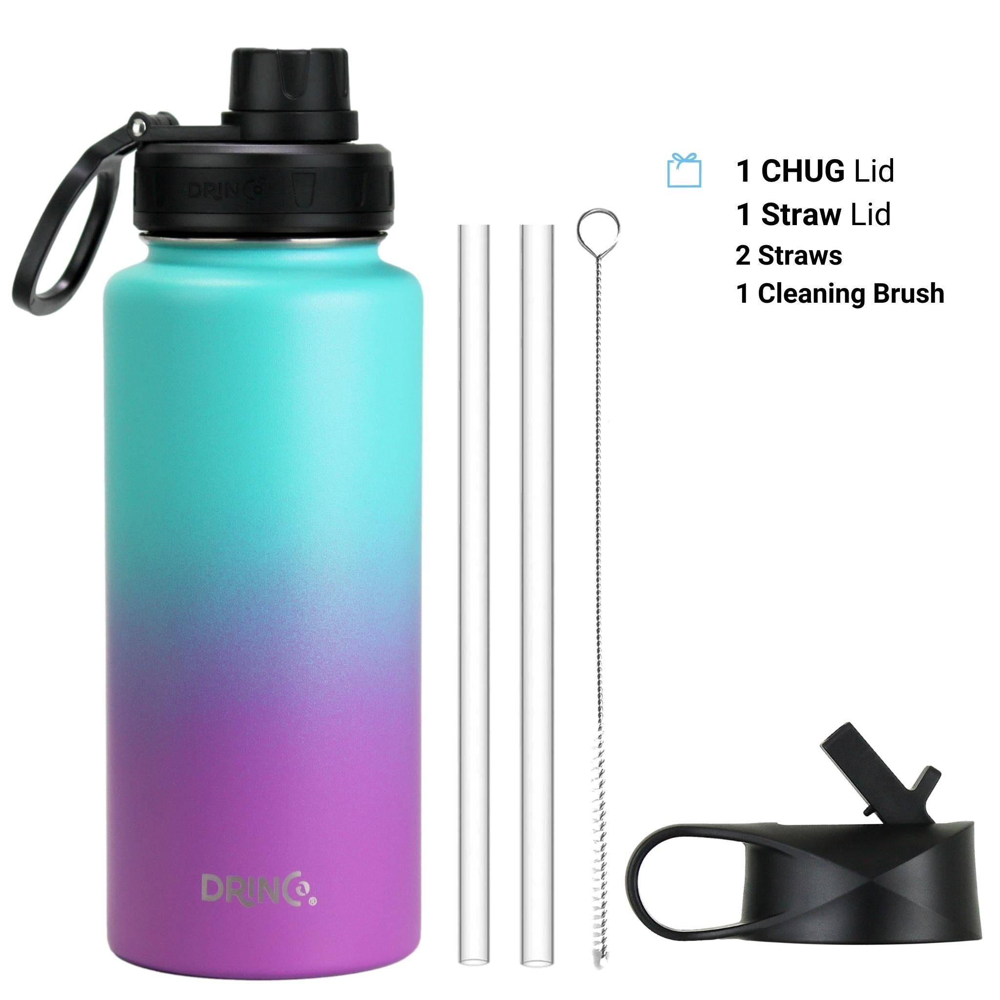 DRINCO® 32oz Stainless Steel Water Bottle - Ombre Fuchsia Teal-Everyone's Marketplace