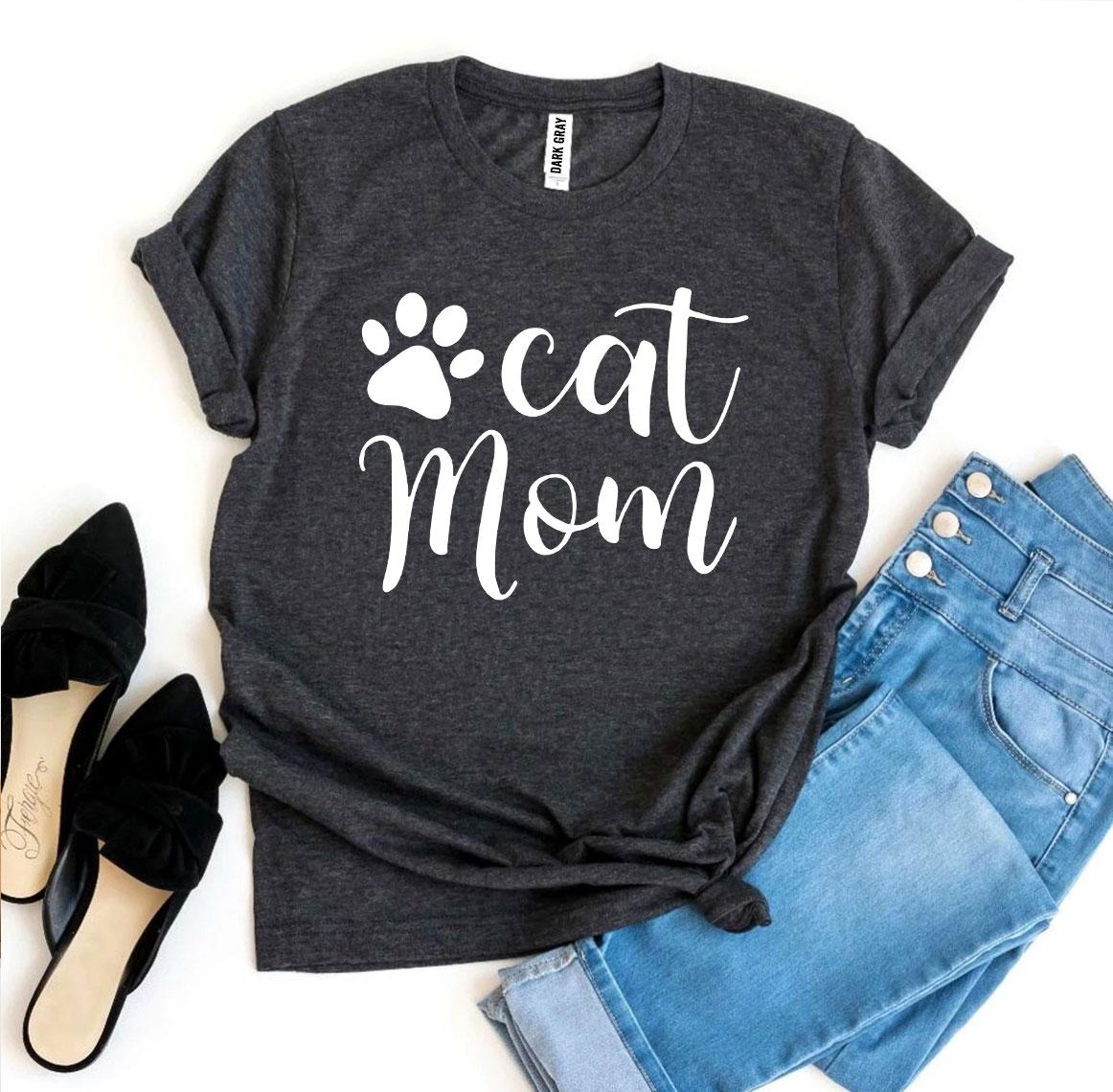 Cat Mom T-shirt-Everyone's Marketplace