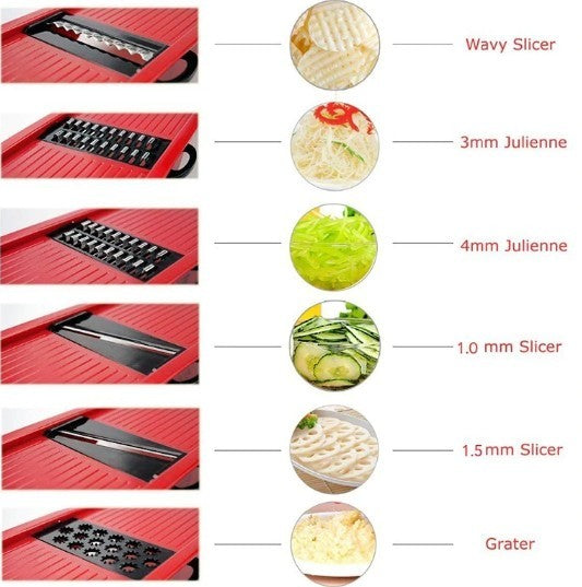 Stainless Steel 6 Blades Vegetable Slicer-Everyone's Marketplace