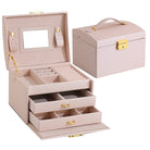 Jewelry Box Leather Earring Rings-Everyone's Marketplace