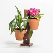 2 Pot Hanging/ Standing Plant Holder 12" x 2" base 4" x 4"-Everyone's Marketplace