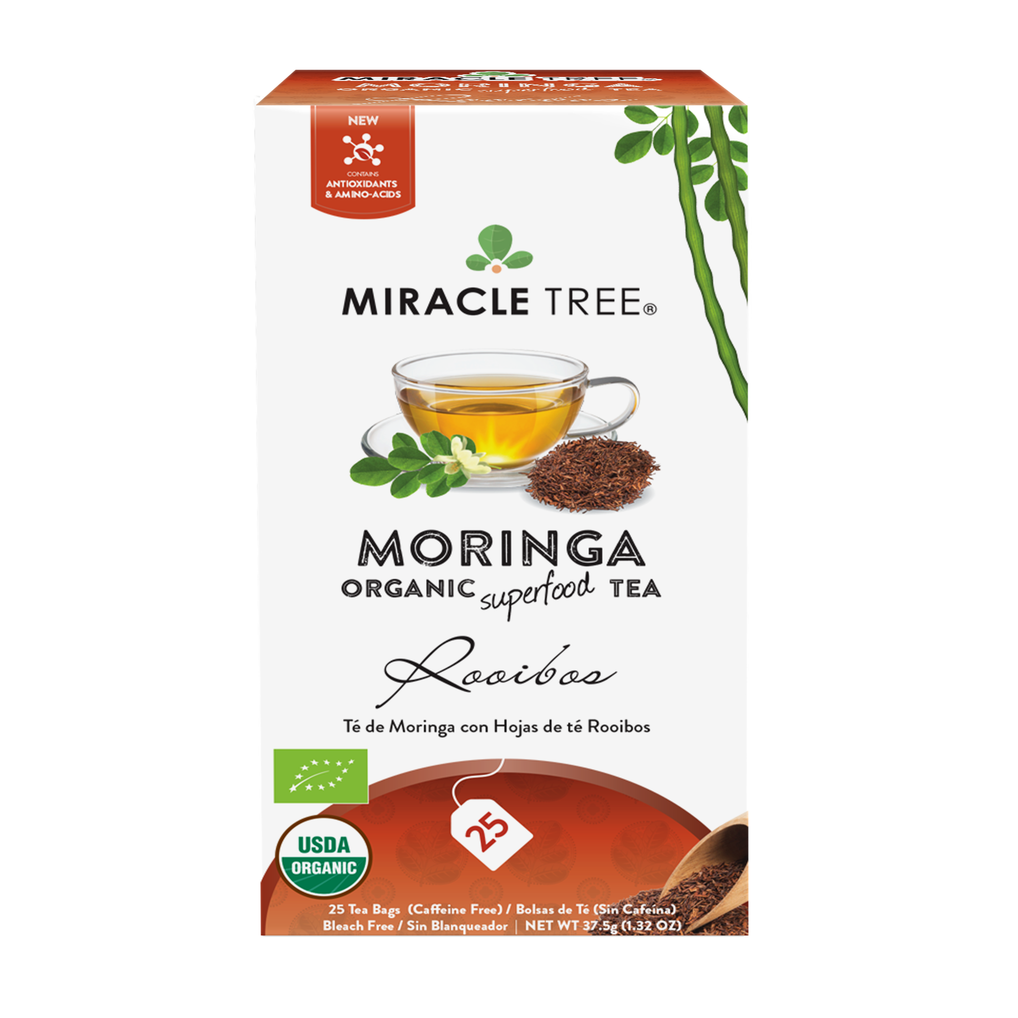 Miracle Tree's Organic Moringa Tea, Rooibos-Everyone's Marketplace