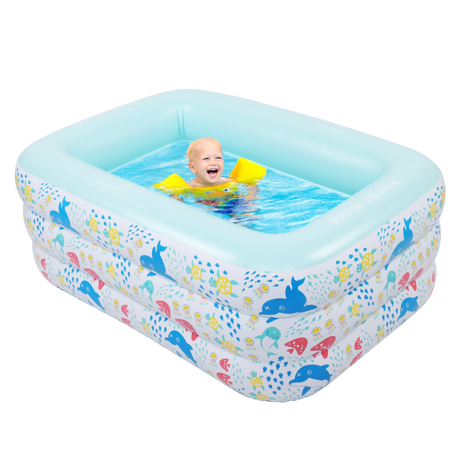 59" X 43.3" X 23.6" Inflatable Swim Pool for Kids-Everyone's Marketplace