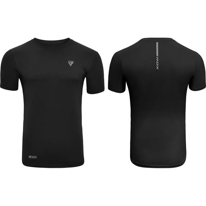 RDX T2 Black Short Sleeves Sweat-Wicking Gym T-Shirt-Everyone's Marketplace