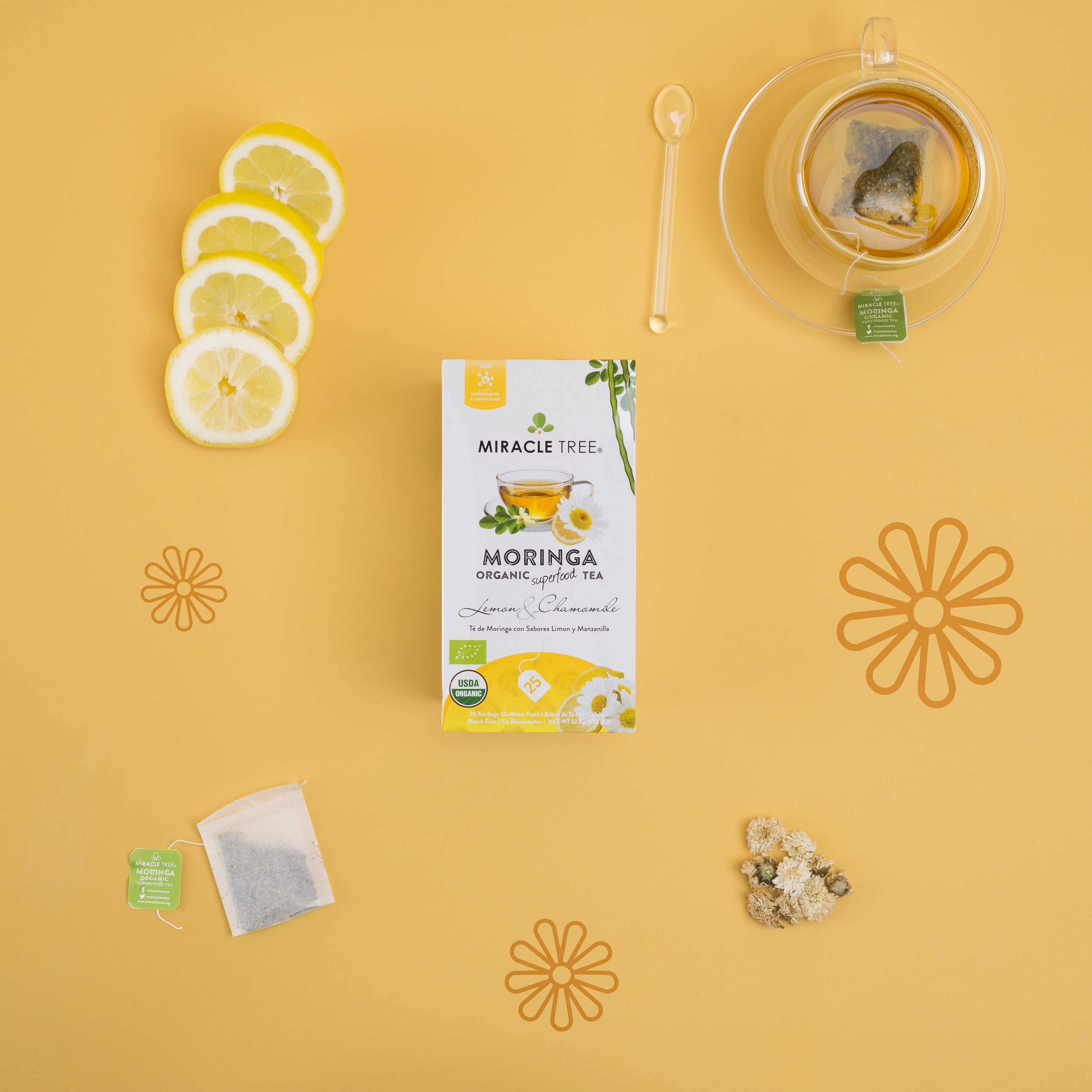 Miracle Tree's Organic Moringa Tea, Lemon & Chamomile-Everyone's Marketplace