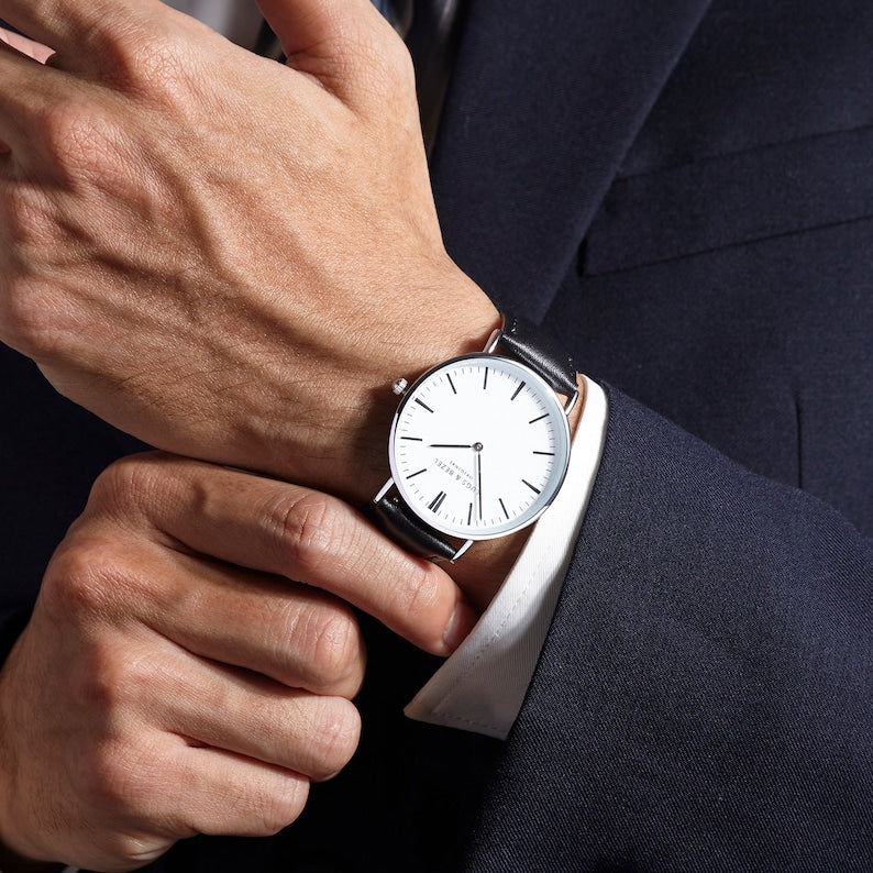 Handwriting Gifts for Groom, Engraved Watch for Men-Everyone's Marketplace