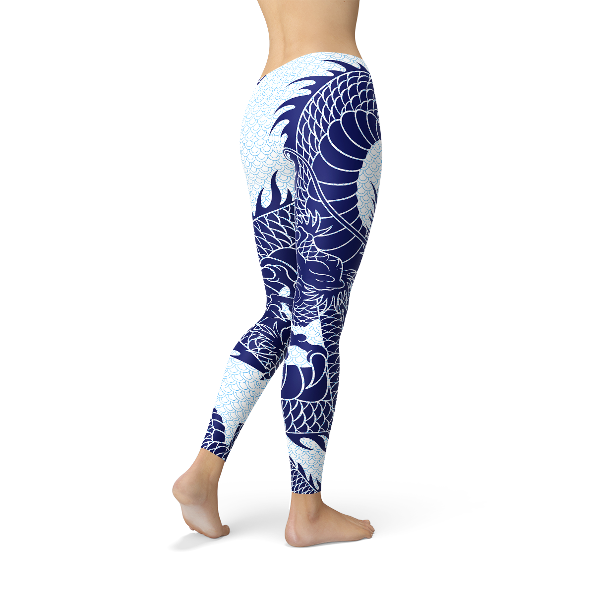 Womens Japanese Dragon Leggings-Everyone's Marketplace