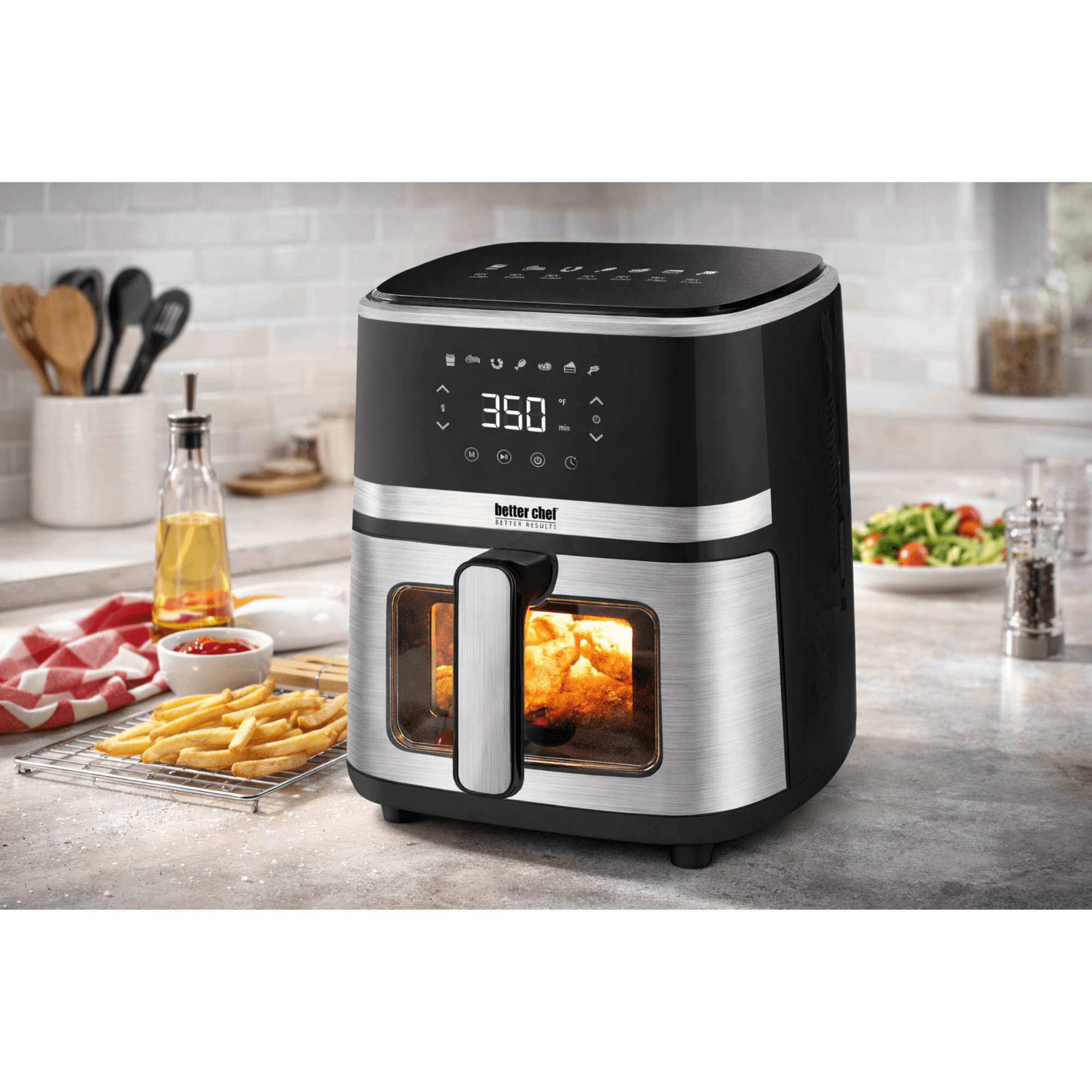 Better Chef Stainless Steel 5L Digital Display Air Fryer-Everyone's Marketplace